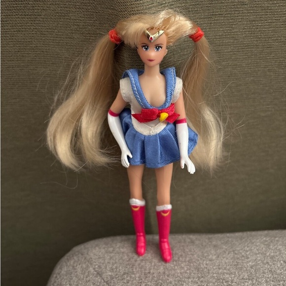 1995 NTK TOEI A Vintage 90s Pretty Soldier Sailor Moon 6” Brushable Hair Toy - Picture 3 of 10